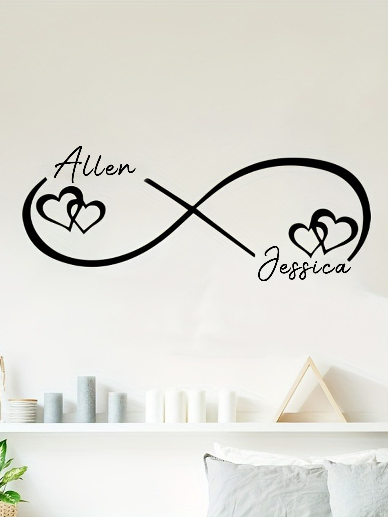 Custom Infinity Heart Wall Sticker